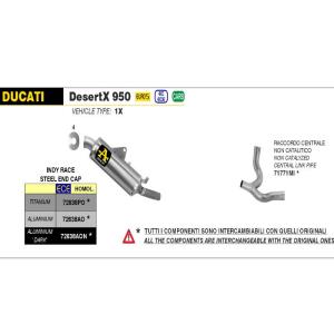 Escape Arrow Ducati Desert X950 22- aluminio Â· 3